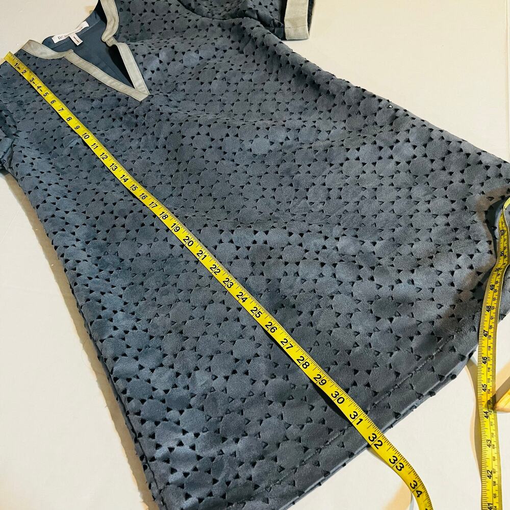 Bcbgeneration Lacer Cut Short Sleeve Shift Dress Size XS Slate - Picture 6 of 7